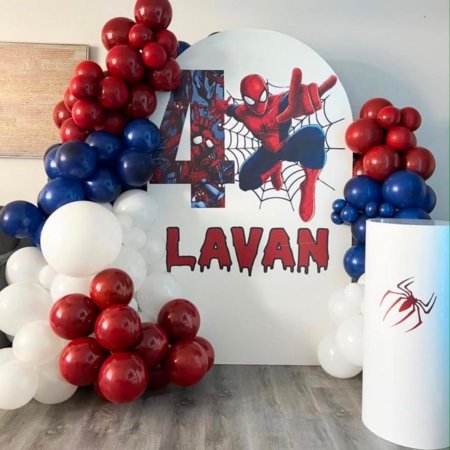 Spider-Man Theme Balloon One Stand Backdrop Rental in Dubai