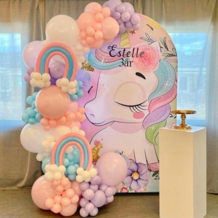 Unicorn Rainbow One Stand Backdrop Rental in Dubai