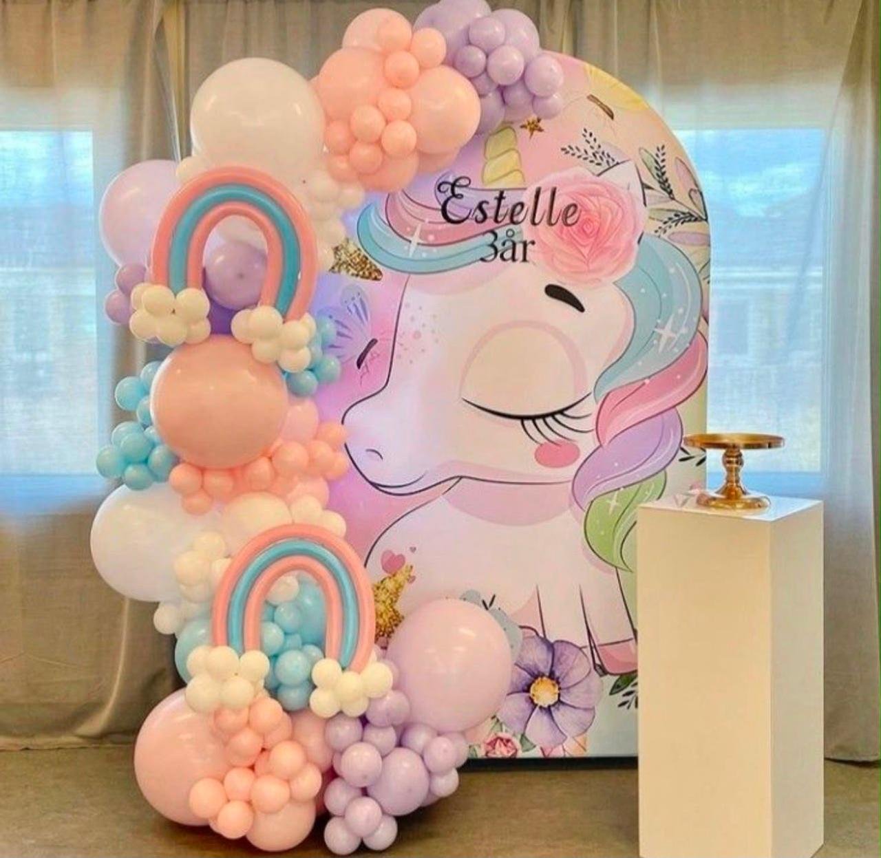 Unicorn Rainbow One Stand Backdrop Rental in Dubai
