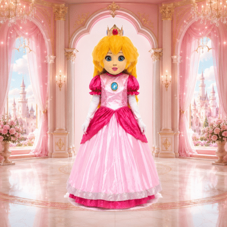 Princess Peach from Super Mario Mascot Costume Rental in Dubai