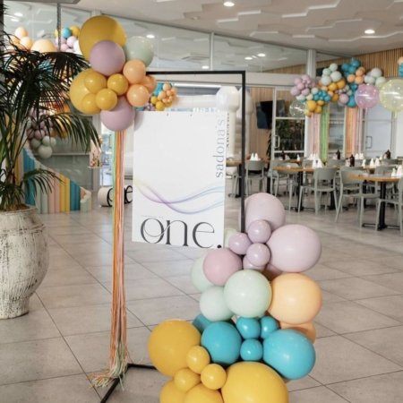 Pastel Balloon Welcome Board