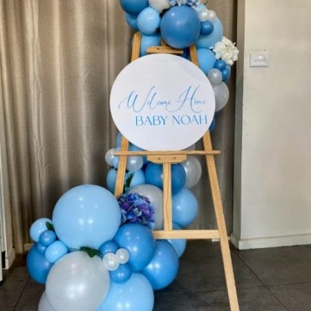 Blue Balloon Welcome Home Baby Board