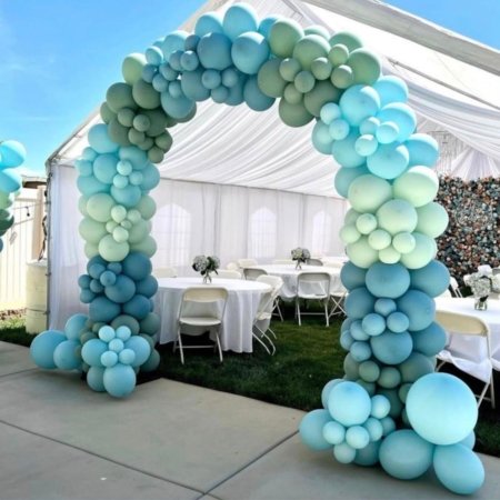 Ocean Blue Organic Balloon Arch