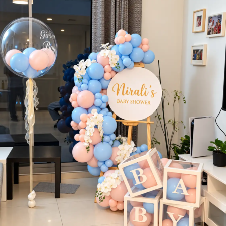 Girl or Boy Baby Shower Balloon Setup