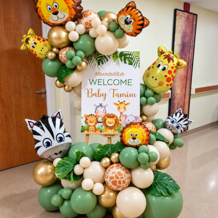 Safari Baby Welcome Balloon Display