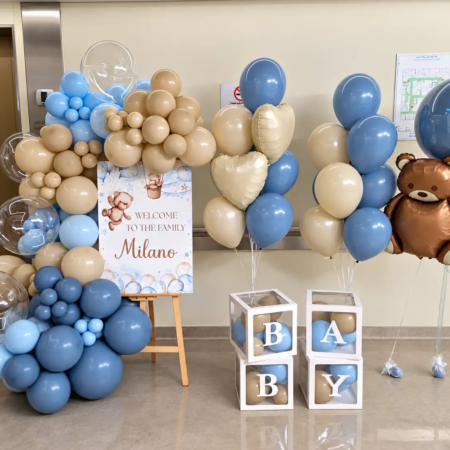 Teddy Bear Baby Shower Balloon Setup