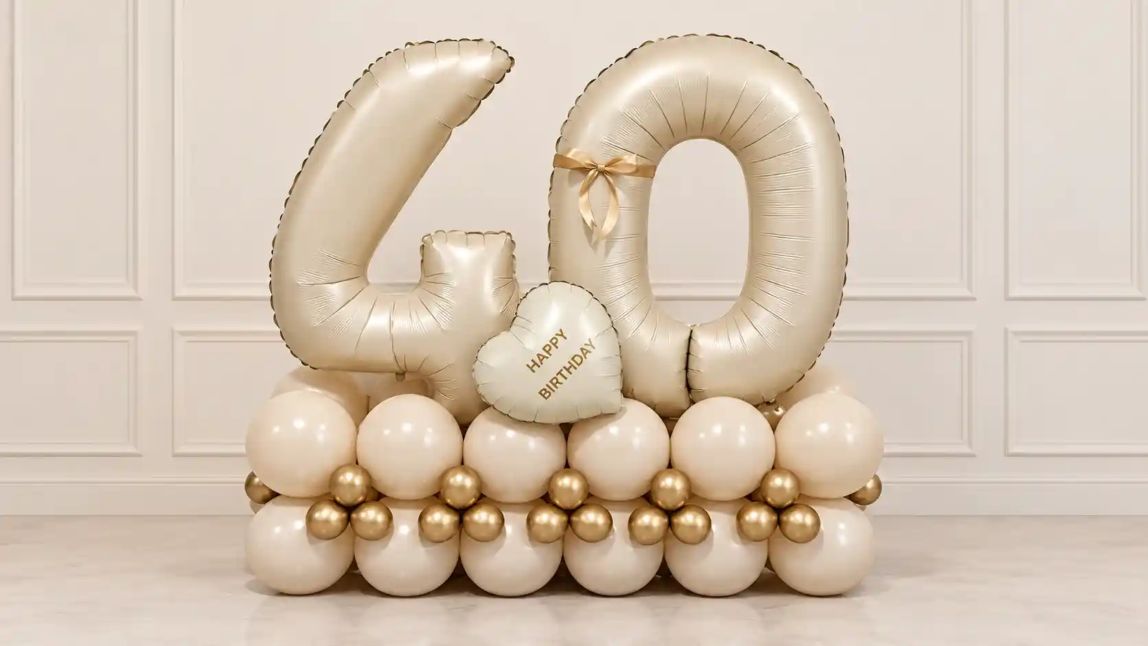 Elegant Customized Birthday Number Balloon Arrangement in Dubai